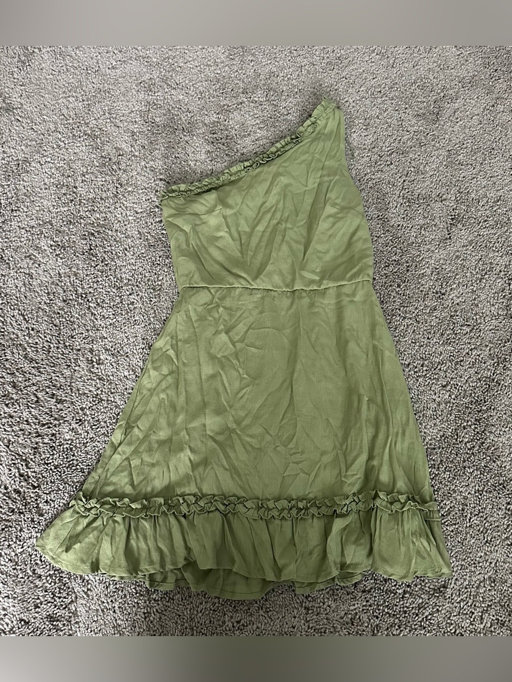 Francesca's Blue Rain NWT Womens One Shoulder Green Dress Size S MSRP $50